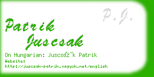 patrik juscsak business card